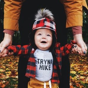 Children's Flannel Pom Hat